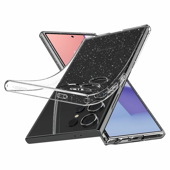 Spigen Huse pentru Samsung Galaxy S24 Ultra - Spigen Liquid Crystal Glitter - Crystal Quartz 8809971221702 έως 12 άτοκες Δόσεις