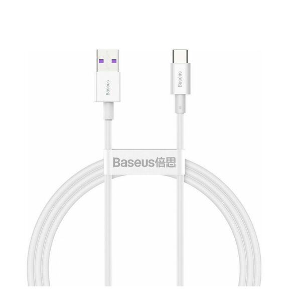 Baseus Superior Series USB 2.0 Cable USB-C male - USB-A male Λευκό 1m (CATYS-02) (BASCATYS02) έως 12 άτοκες Δόσεις