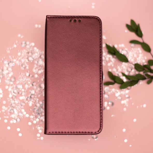 Smart Magnetic case for Xiaomi Redmi Note 13 4G burgundy