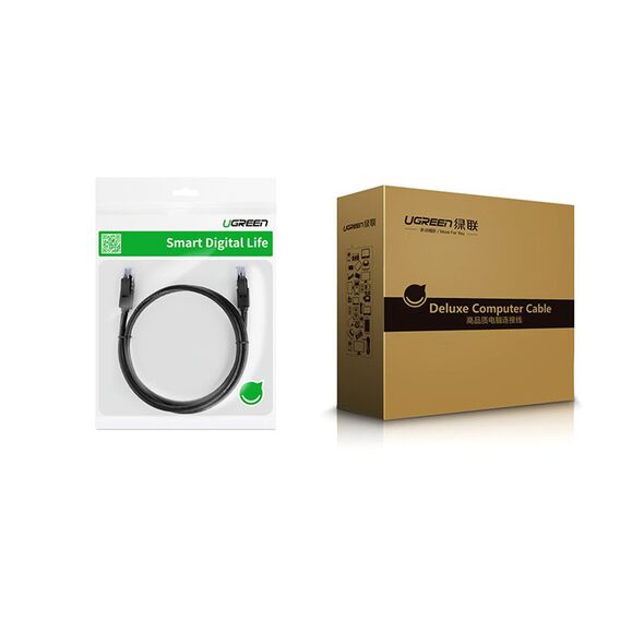 Ugreen Ugreen - Ethernet Cable (20164) - Pure Copper Plated with Gold UTP Cat 6 Cable, 1000Mbps, 10m - Black 6957303821648 έως 12 άτοκες Δόσεις