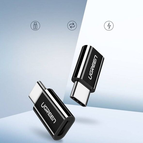 Ugreen Ugreen - OTG Adapter (30391) - Micro-USB to Type-C, Quick Charge, 5V - Black 6957303833917 έως 12 άτοκες Δόσεις