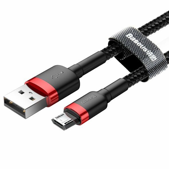 Baseus Baseus - Data Cable Cafule (CAMKLF-C91) - USB to Micro-USB, 1.5A, 2m - Red Black 6953156280373 έως 12 άτοκες Δόσεις