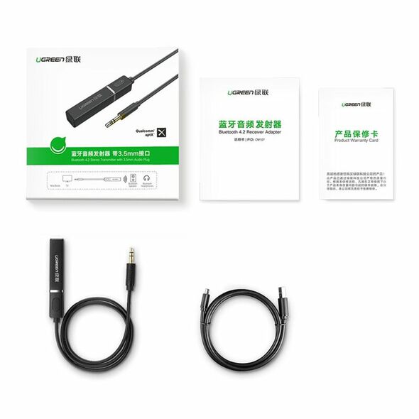 Ugreen Ugreen - Audio Adapter CM107 (40761) - Jack 3.5mm, Bluetooth - Black 6957303847617 έως 12 άτοκες Δόσεις