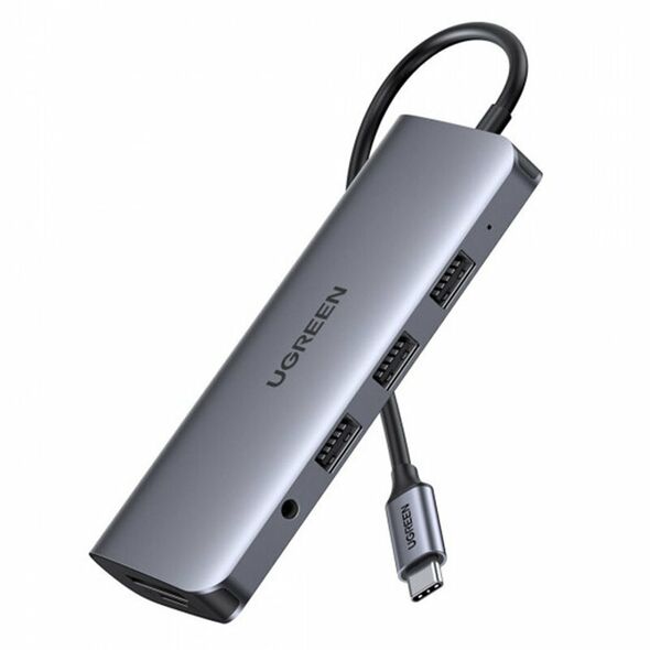 Ugreen Hub USB-C la 3xUSB, HDMI, VGA, RJ45, 100W - Ugreen (80133) - Gray 6957303881338 έως 12 άτοκες Δόσεις