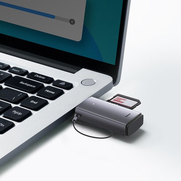 Baseus Card Reader USB to SD, TF - Baseus Lite Series (WKQX060013) - Grey 6932172608194 έως 12 άτοκες Δόσεις