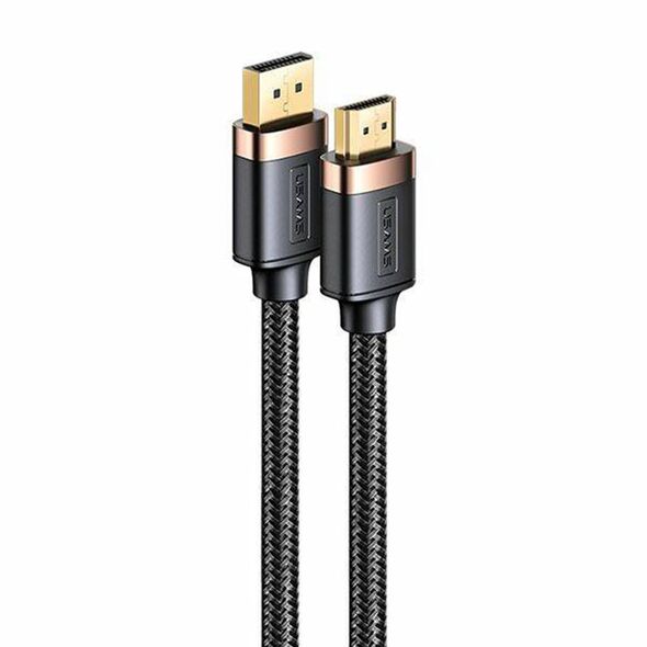 USAMS Cablu video DP la HDMI 4K@30Hz, 2m - Usams U74 (US-SJ530) - Black 6958444974224 έως 12 άτοκες Δόσεις