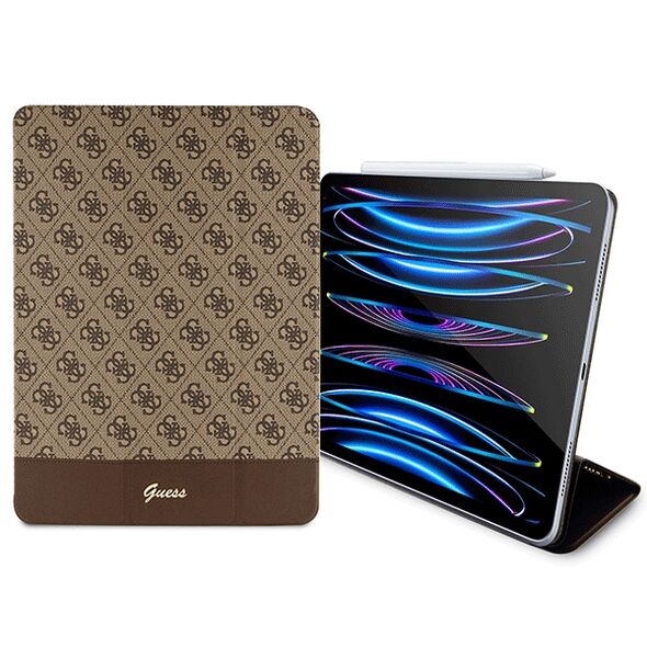 Guess case for iPad Pro 12,9&quot; GUFCP12PS4SGW brown Allover 4G Stripe 3666339119300