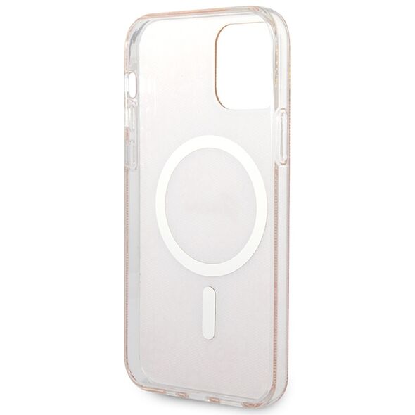 Guess set case + charger for iPhone 12 / 12 Pro 6,1&quot; GUBPP12MH4EACSP pink hard case 4G Print MagSafe 3666339103002