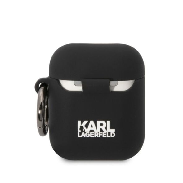 Karl Lagerfeld case for Airpods 1 / 2 KLA2RUNIKK black 3D Silicone NFT Karl 3666339087807