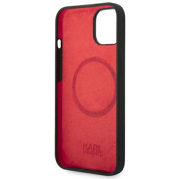 Karl Lagerfeld case for iPhone 14 6,1&quot; KLHMP14SSLMP1K black HC Magsafe Silicone Plaque 3666339078157