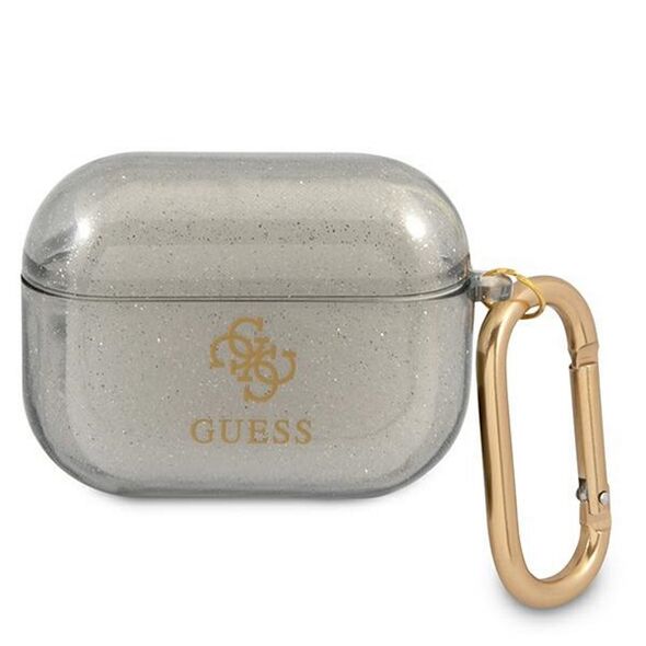 Guess case for AirPods Pro GUAPUCG4GK black Glitter Collection 3666339009854
