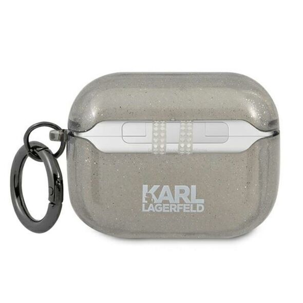 Karl Lagerfeld case for AirPods Pro KLAPUKHGK black Glitter Karl`s Head 3666339030261