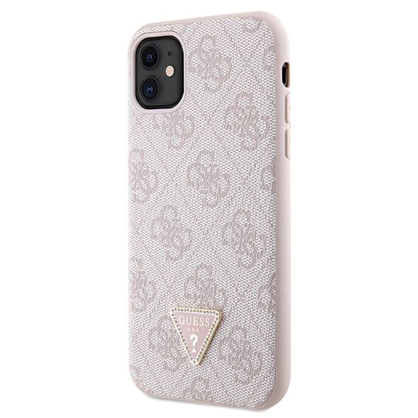 Guess case for iPhone 11 GUHCN61P4TDSCPP pink HC PU Leather Metal Logo Strass Crossbody 3666339147129