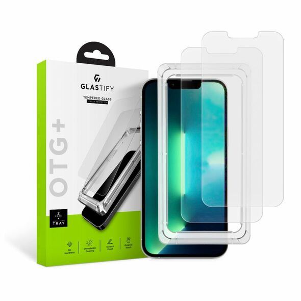 Spigen tempered glass Glastify Otg+ 2-Pack for iPhone 13 Pro Max / 14 Plus 6,7&quot; clear 9589046925030