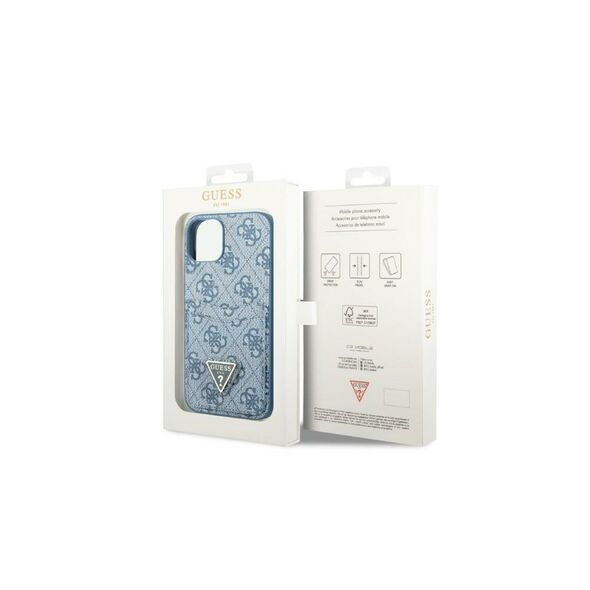 Guess case for iPhone 13 6,1&quot; GUHCP13MP4TPB blue hardcase 4G Triangle Logo Cardslot 3666339047771