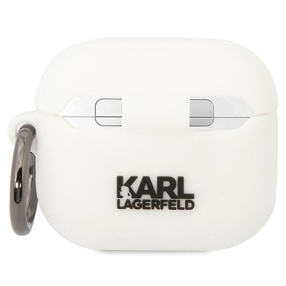 Karl Lagerfeld case for Airpods 3 KLACA3SILKCW white Silicone Karl & Choupette 3666339088217