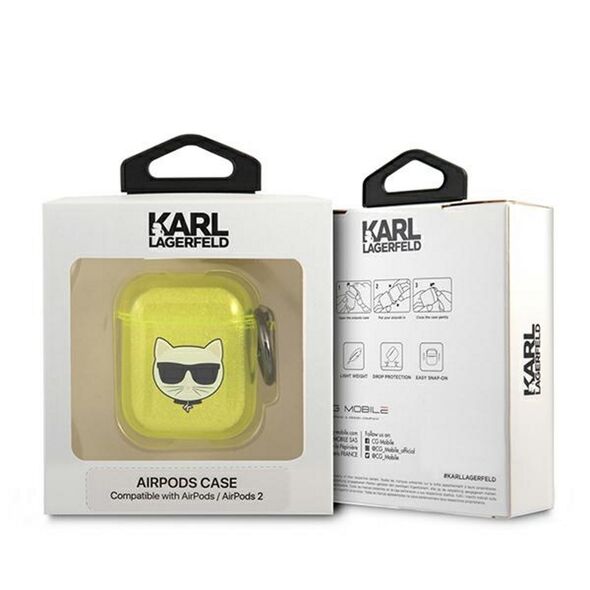 Karl Lagerfeld case for Airpods KLA2UCHFY yellow Choupette 3666339009229