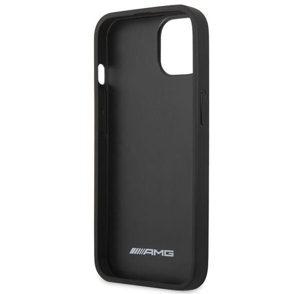 AMG case for iPhone 13 6,1&quot; AMHCP13MOSDBK black hard case Leather Curved Lines MagSafe 3666339018986
