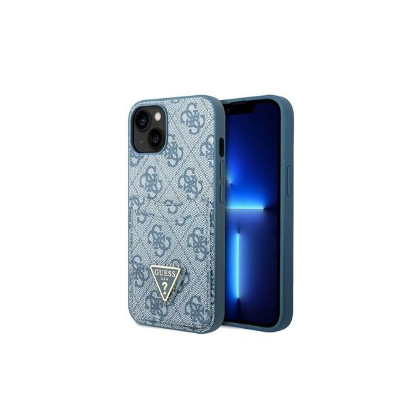 Guess case for iPhone 13 Mini 5,4&quot; GUHCP13SP4TPB blue hardcase 4G Triangle Logo Cardslot 3666339047764