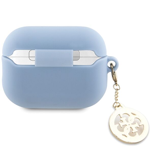 Guess case for AirPods Pro 2 GUAP23DSLGHDB blue Silicone 4G Diamond Charm 3666339171292