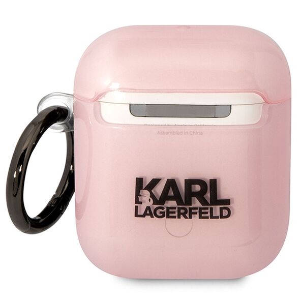 Karl Lagerfeld case for Airpods 1 / 2 KLA2HNCHTCP pink Ikonik Choupette 3666339088071