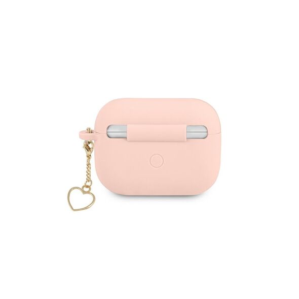 Guess case for Airpods Pro GUAPLSCHSP pink Silicone Heart Charm 3666339039011