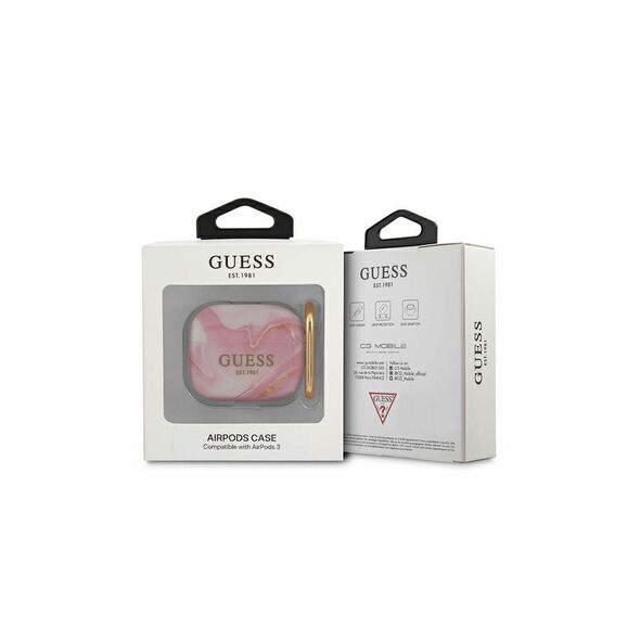 Guess case for Airpods 3 GUA3UNMP pink Marble 3666339010195