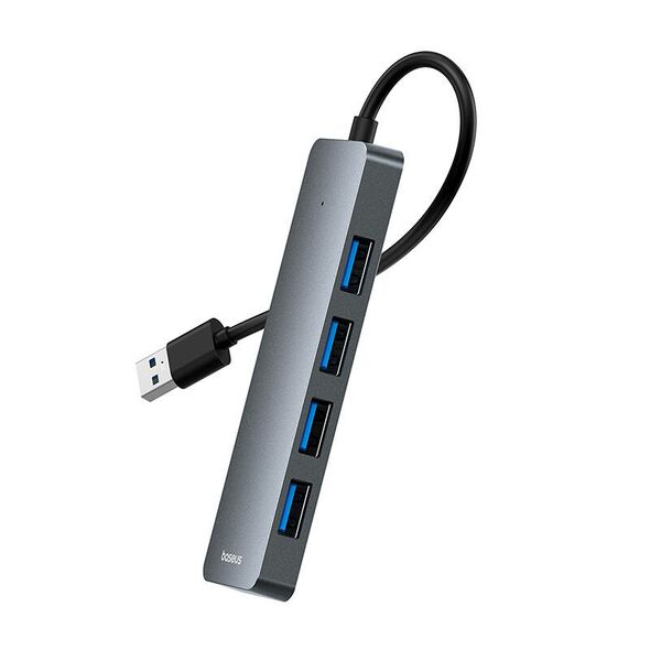 USB hub Baseus UltraJoy, 4 Port, USB to 4xUSB 3.0, 0.15m, Gray - 12072 έως 12 άτοκες Δόσεις