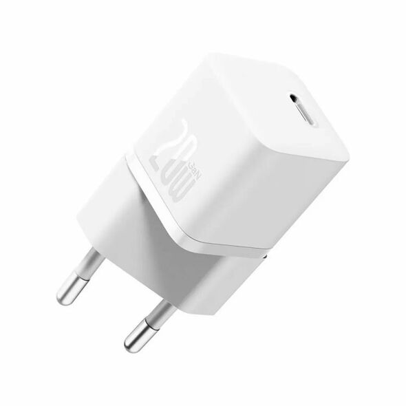 Network charger Baseus GaN5S Fast Charger 1C, 20W, 1 x Type-C F, White - 40407 έως 12 άτοκες Δόσεις