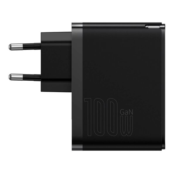 Network charger Baseus GaN5 Pro Fast, 100W, PD cable, Black - 40411 έως 12 άτοκες Δόσεις