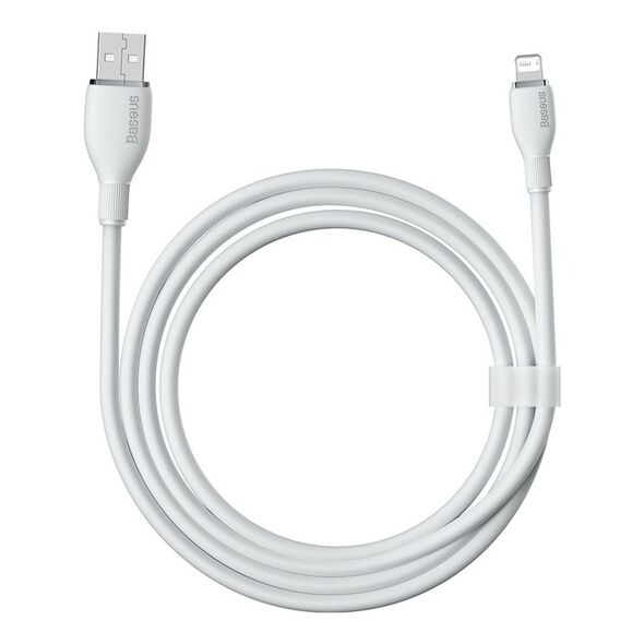Data cable Baseus Pudding, Lightning, 1.2m, White - 40428 έως 12 άτοκες Δόσεις