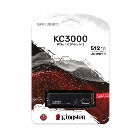 Kingston SSD disc M.2 Gen4 PCIe NVMe KC3000 512GB 740617324402