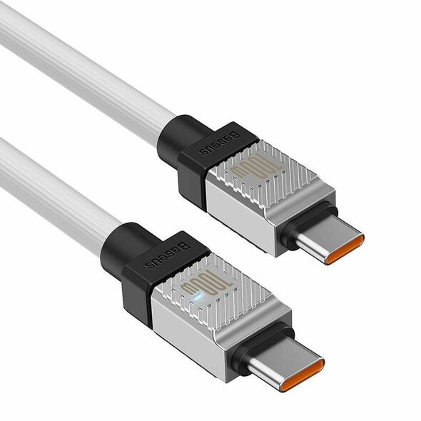 Data cable Baseus CoolPlay, Type-C - Type-C, 100W, PD, 2.0m, White - 40444 έως 12 άτοκες Δόσεις