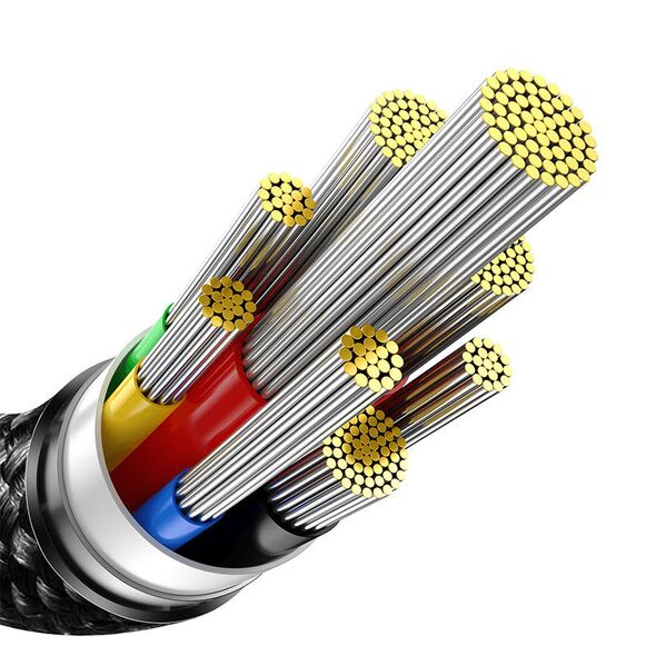 Data cable Baseus Tungsten Gold, Type-C - Type-C, 240W, 2.0m, Black - 40456 έως 12 άτοκες Δόσεις