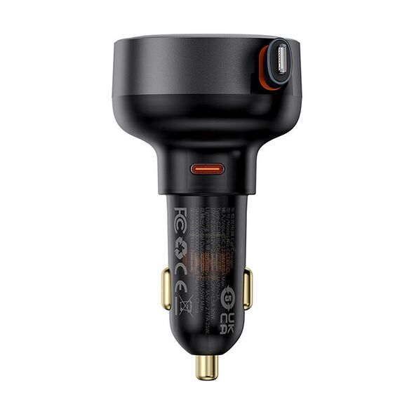 Car socket charger Baseus Enjoyment Pro, 55W, With Lightning cable, Black - 40495 έως 12 άτοκες Δόσεις