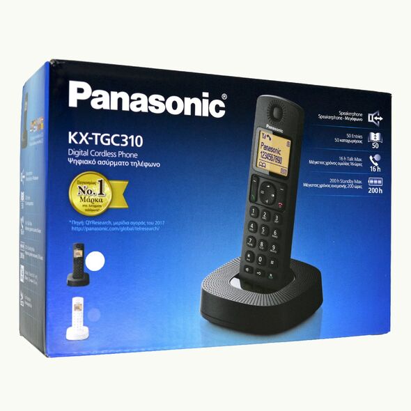 Panasonic Ασύρματο Ψηφιακό Τηλέφωνο Panasonic KX-TGC310 (EU) Μαύρο 18644 18644