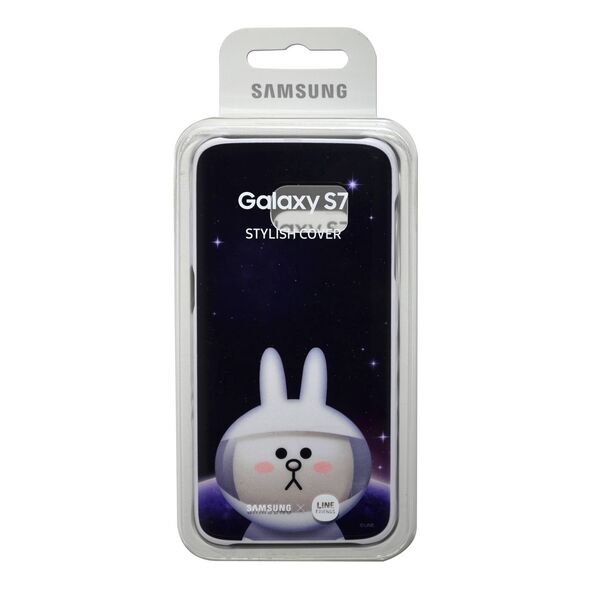 Samsung Θήκη Faceplate Samsung S7 Line Friends Cover "Cony" EF-XG930LWEGWW για SM-G930F Galaxy S7 Μαύρη 19186 8806088417035