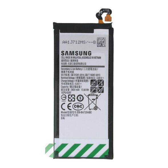 Samsung Μπαταρία Samsung EB-BA720ABE για SM-J730F Galaxy J7 (2017) Original Bulk 21212 21212
