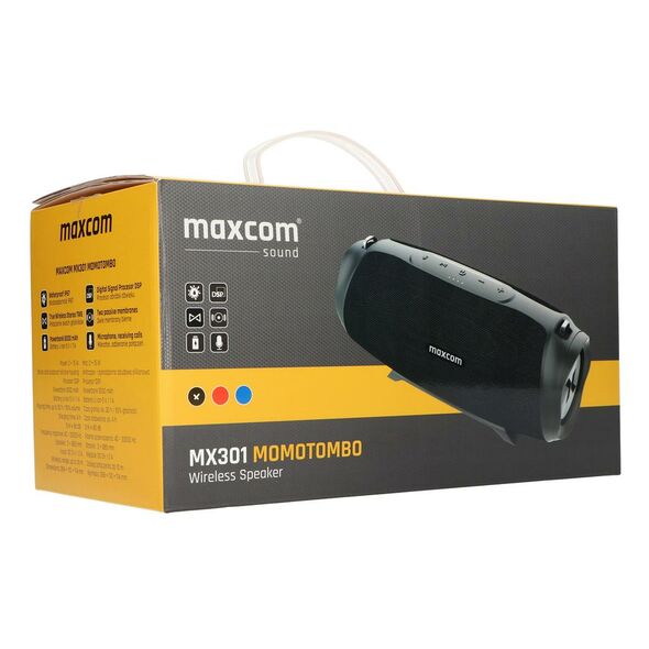 Maxcom Φορητό Ηχείο Bluetooth με Λειτουργεία Powerbank Maxcom Momotombo MX301 TWS 2x15W Μαύρο IP67 με Ενσωματωμένο Μικρόφωνο 27031 5908235975696