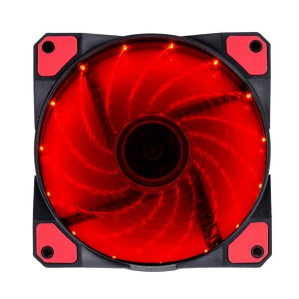 Akyga Case Fan Akyga AW-12C-BR 120mm Molex / 3-pin με 15 LED Κόκκινος 28422 5901720134837