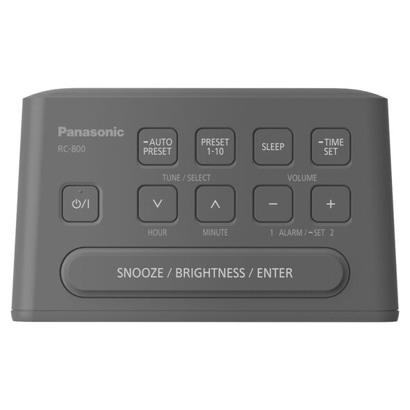 Panasonic Ραδιορολόι Panasonic RC-800EG-K  με Οθόνη, FM Radio και Διπλό Ξυπνητήρι Μαύρο 33751 5025232935222