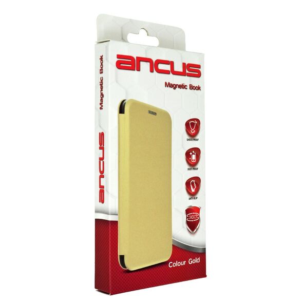 Ancus Θήκη Book Ancus Magnetic Curve για Samsung Α23 A235F A236U TPU Χρυσό 36267 5210029096129