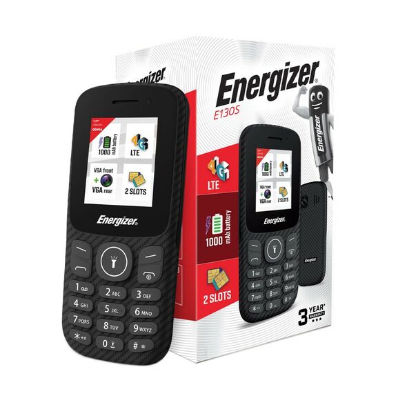 Maxcom Energizer Energy E130S 4G Dual Sim 1.77" 1000 mAh, Bluetooth, Camera Μαύρο 37699 3492548233014