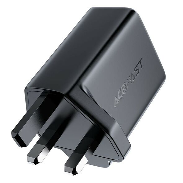 Acefast Φορτιστής Ταξιδίου Acefast A8 Fast Charging USB-C PD32W USB-A Μαύρος με UK Plug 39901 6974316280170