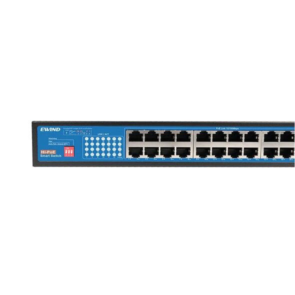 Ewind Ethernet Switch Ewind EW-S1627CF-AP 24x10/100Mbps  + 2x10/100/1000Mbps  RJ45 + 1x100/1000Mbps  Gigabit Uplink PoE Fiber Switch 40541 40541