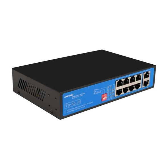 Ewind Ethernet Switch Ewind EW-S1910CG-AP 8x10/100Mbps + 2x100Mbps  RJ45 PoE IP30 40559 40559