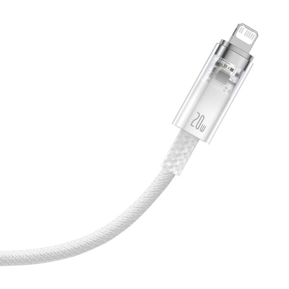 Baseus cable Explorer PD USB-C - Lightning 2,0m white smart temperature control 20W 6932172629106