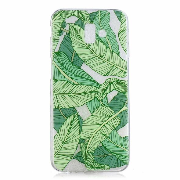 Slim Case Art SAMSUNG J6+ J6 PLUS green leaves 09065536