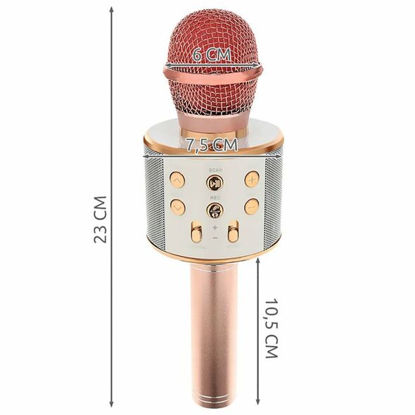Wireless Microphone for Karaoke with Playback Controller light pink 5908222220792