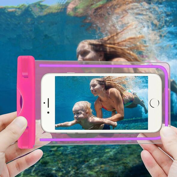 Waterproof Case 7" for a Cell Phone / Smartphone WC04 pink 5904161106821
